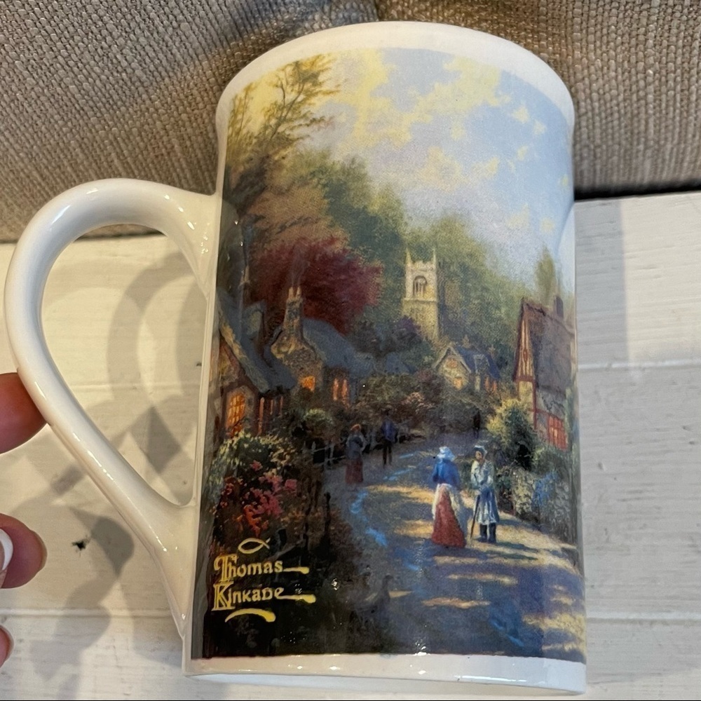Vintage Thomas Kinkade Cobblestone Village 1998 Mug